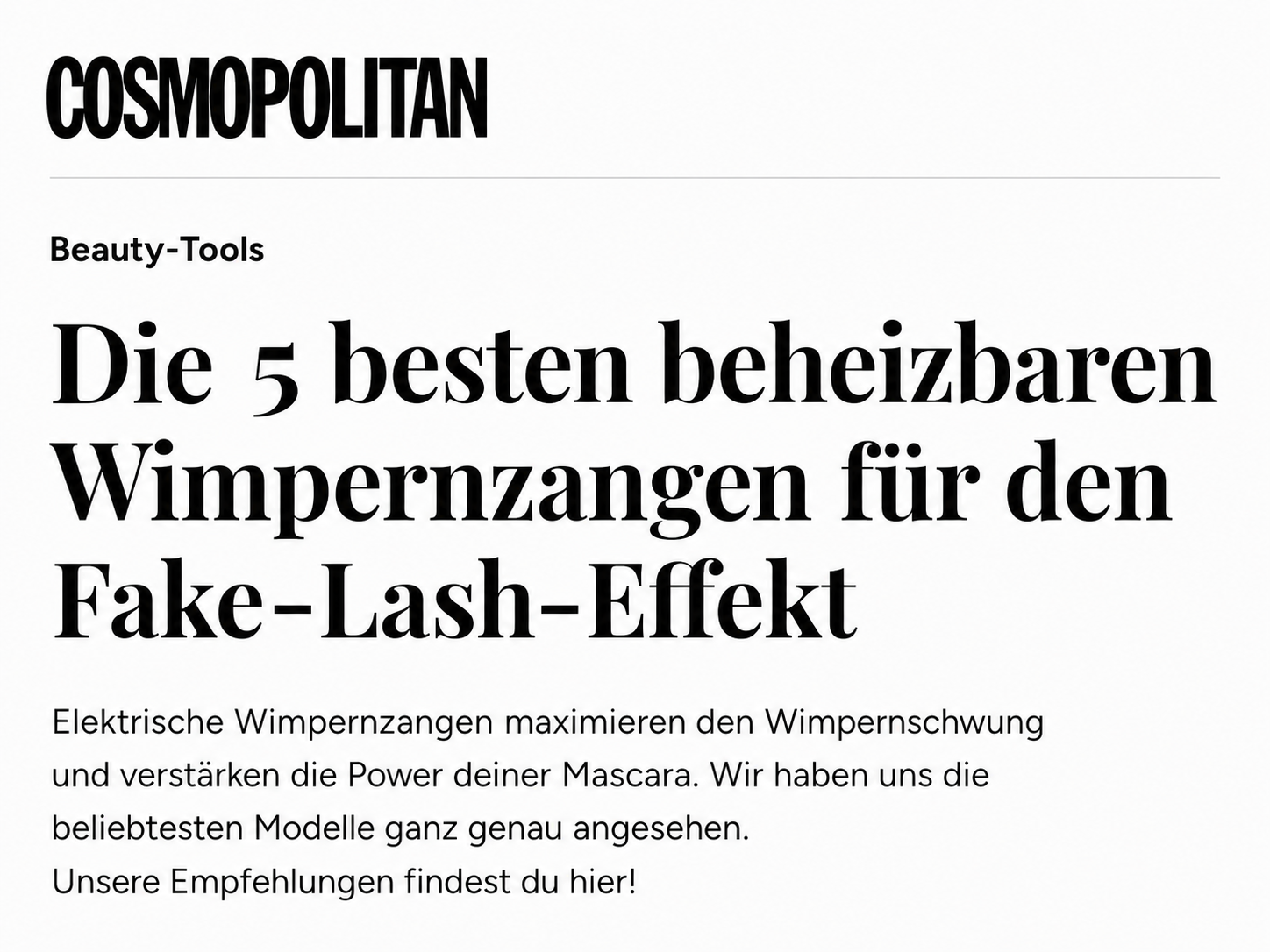Die 5 besten beheizbaren Wimpernzangen für den Fake Lash Effekt