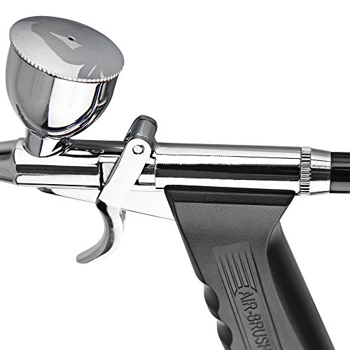Pinkiou Mini Airbrush Makeup Spary Gun 0.4mm Needle Air Brush for Nail Temporary Tattoo (Single Gun)