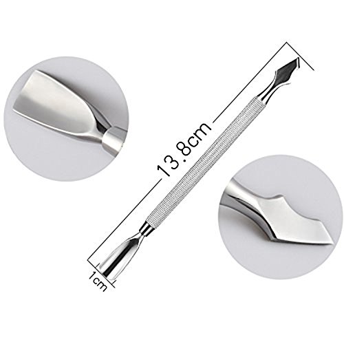 Cuticle-Pusher-Pinkiou-Double-End-Nail-Cuticle-Remover-Tool-Stainless-Steel-Manicure-Pedicure-Kit-4-Pcs-in-Tin-Box-0-3
