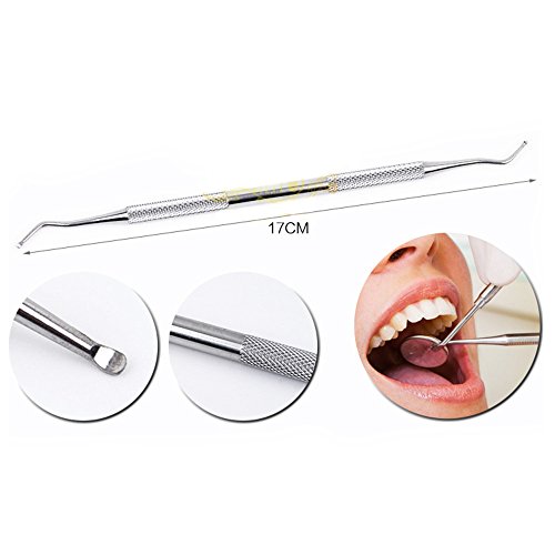 Dental-Hygiene-Kit-Pinkiou-Dental-Tools-Set-Stainless-Steel-Dentist-Use-Dental-Pick-Floss-Gum-Tools-Stainless-Steel-Tarter-Scraper-Tooth-Pick-Dental-Scaler-and-Tweezers-Oral-Mirror-Probe-Tool-0-4