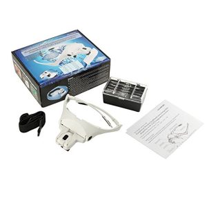 Magnifier-Headband-with-LED-Pinkiou-Magnifying-Glasses-for-Close-Work-Lighted-headset-5-Detachable-Lenses-10X-15X-20X-25X-35X-for-Makeup-DentistTattoo-Hobby-Reading-0-3
