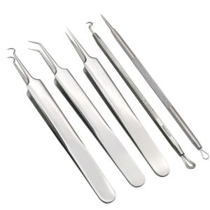 Acne Needle Kit Curved Blackhead Remover Tweezers