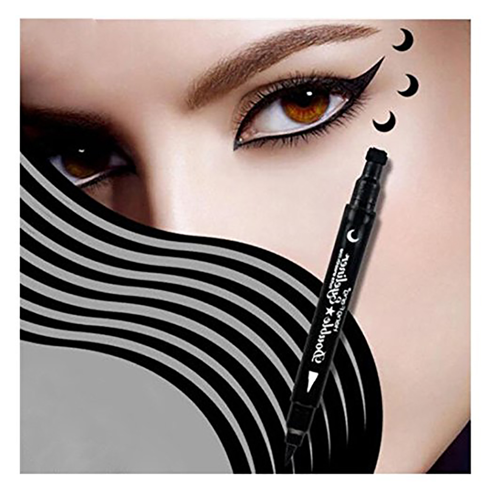 Cosprof Liquid Eyeliner Stamp Waterproof Makeup Eye Liner 2 in 1 Pencil,  Black Liquid 