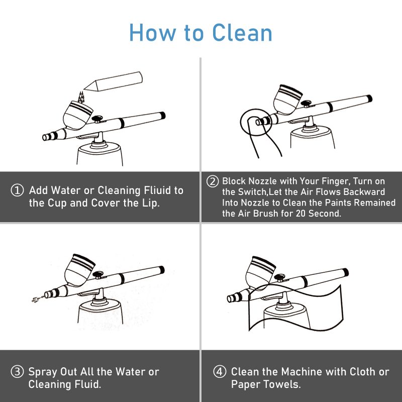 how to clean a airbrush