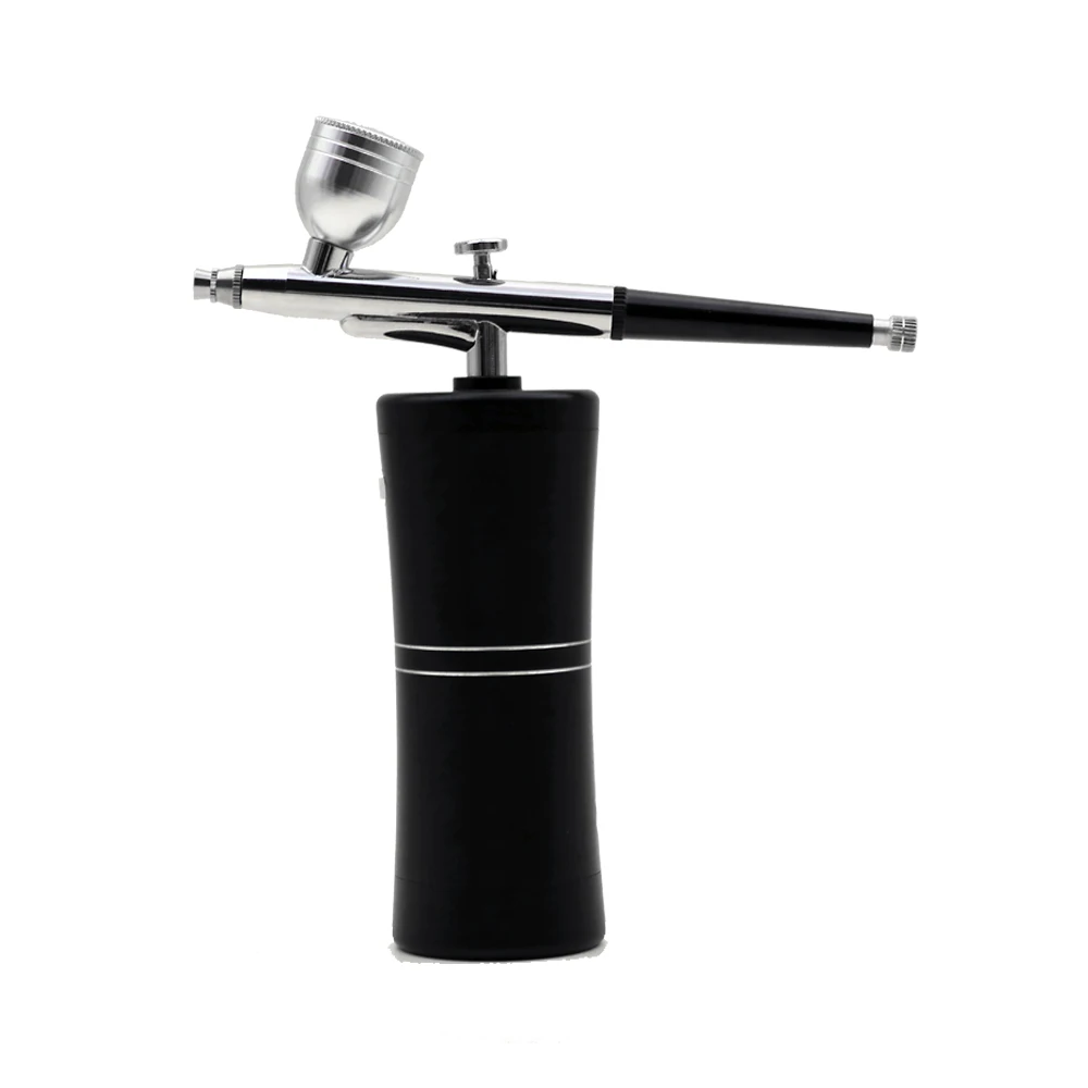 Pinkiou Rechargeable Portable Makeup Airbrush Set with Mini Air Compressor Ink Cup Spray Pen for Tattoo Nail Art Face Paint Cake Deraction Coloring Model - Image 3