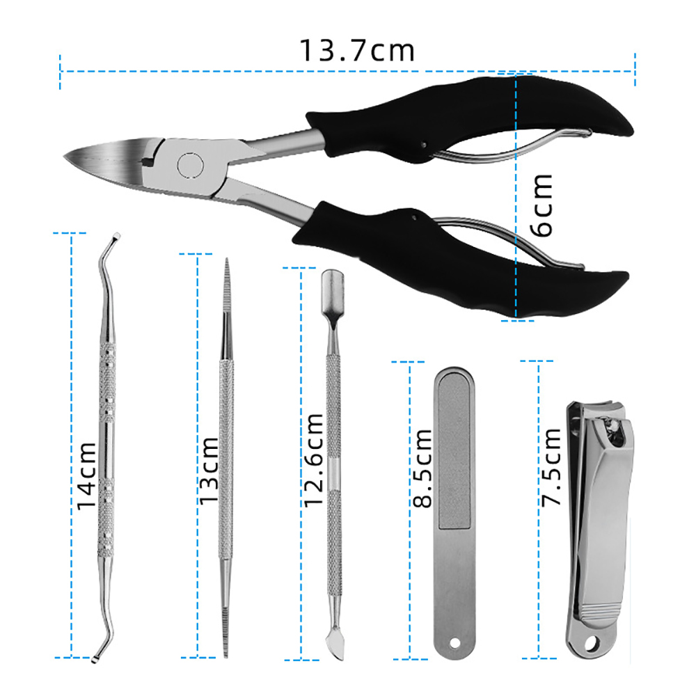 Toenail Clippers Pinkiou Cuticle Nipper Nail Clippers For Thick Nails Toe  Nail Clippers For Seniors Thick Toenails 6PCS Ingrown Toenail Clippers Nail  Cutter With Nail File Cuticle Pusher - Pinkiou- A Airbrush