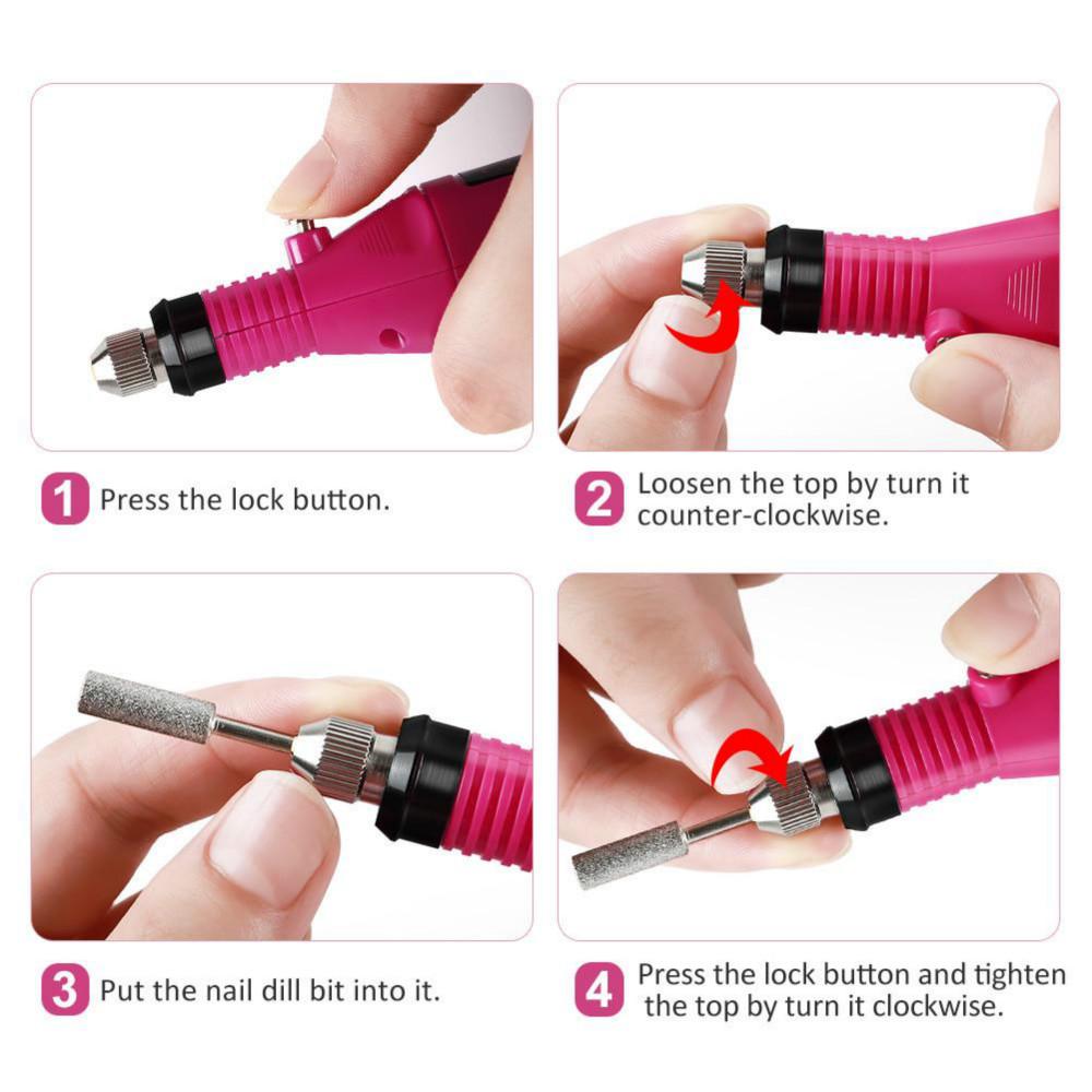 How to insert a nail drill bits
