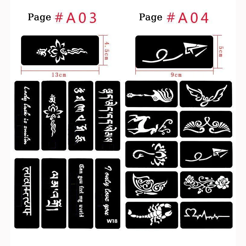 Airbrush Nail Stencil Set # 3 Package Of 20+ Nail Templates — TCP