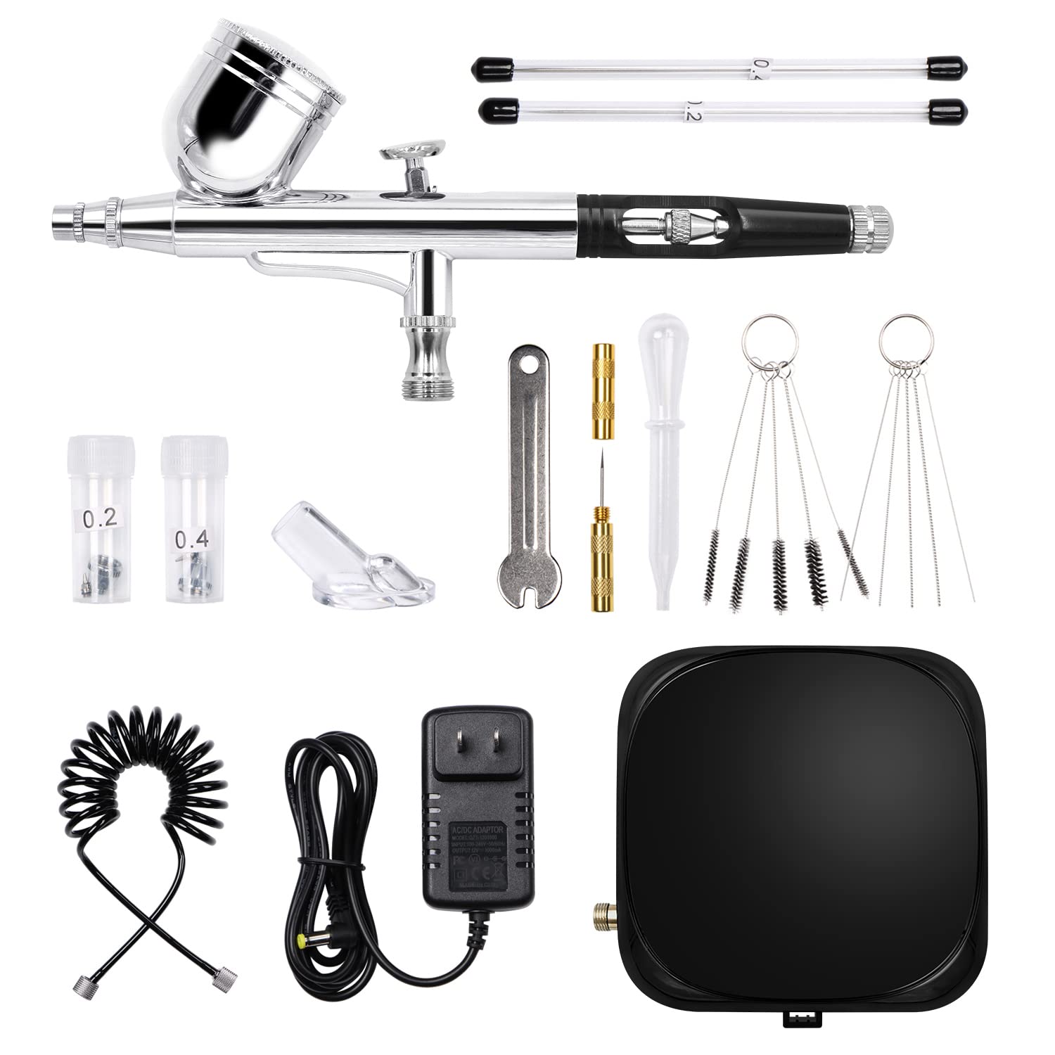  COSVII 40 PSI Airbrush Kit, Multi-Function Dual-Action Airbrush  Set, Air Brush Kit with Air Compressor 3 Gears Pressure Adjustable for  Painting Art Model Makeup Nail Cake Decorating Tattoo : Arts, Crafts