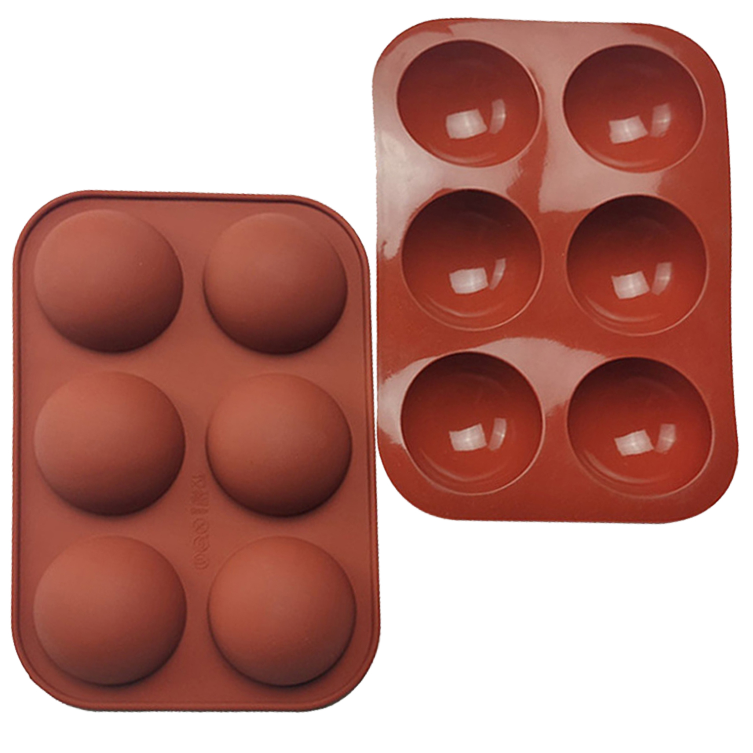 Chocolate Molds Silicone, Chocolate Molds with 6 Semi Sphere Jelly