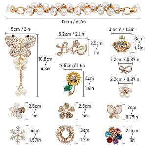 Flower Shoe Charms For Croc Bling Shoe Decor With Chains For Girls