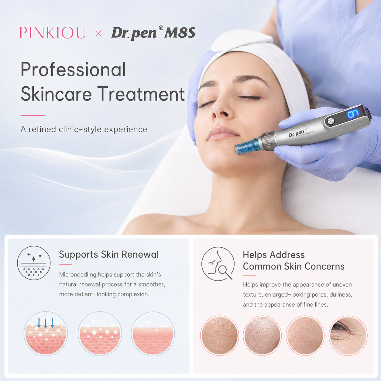 PINKIOU × Dr.pen M8S Microneedling Pen Derma Roller Pen MicroNeedle Roller Pen for Skin Tools - Image 6