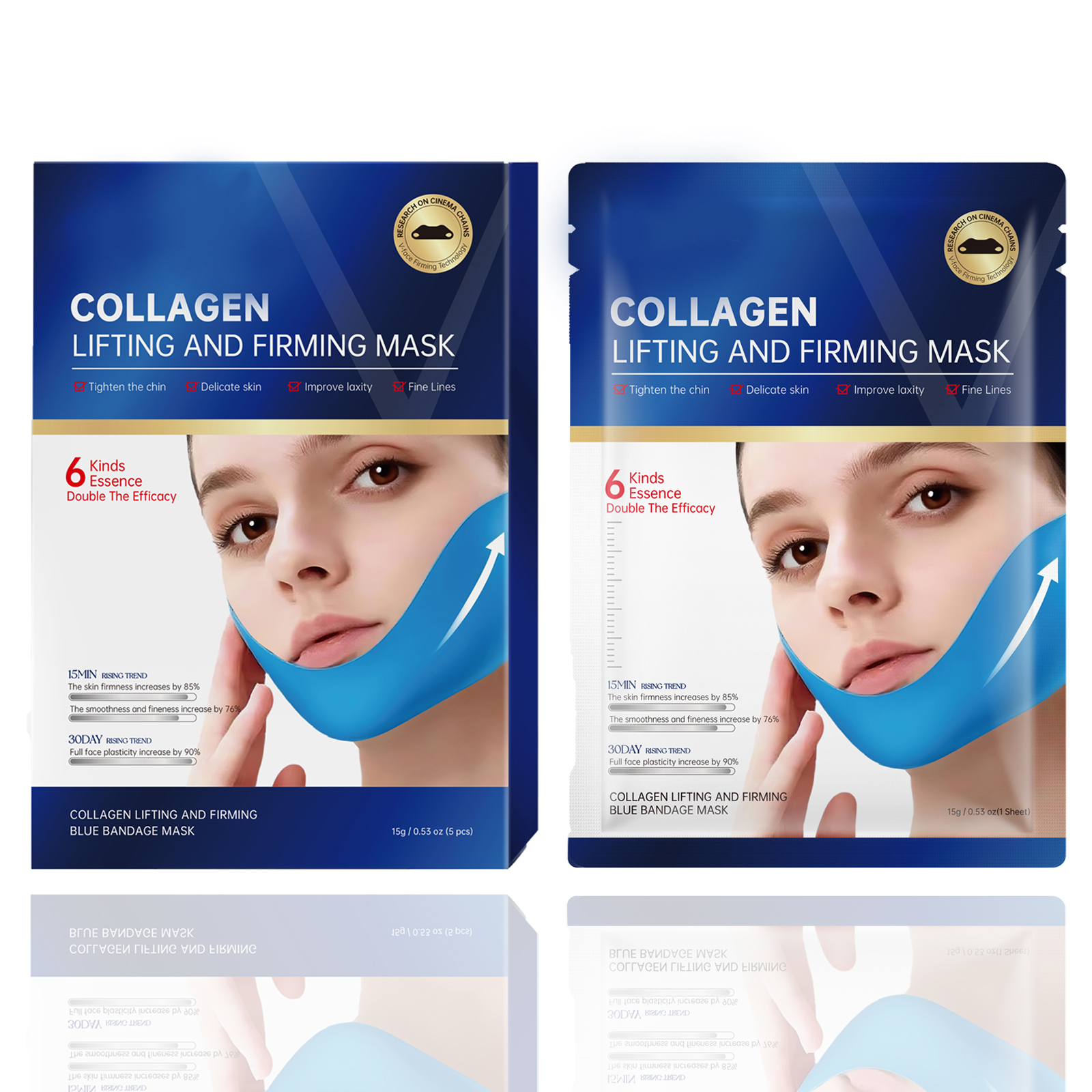 PINKIOU Firming Jawline Mask (5 Pcs) - Image 2