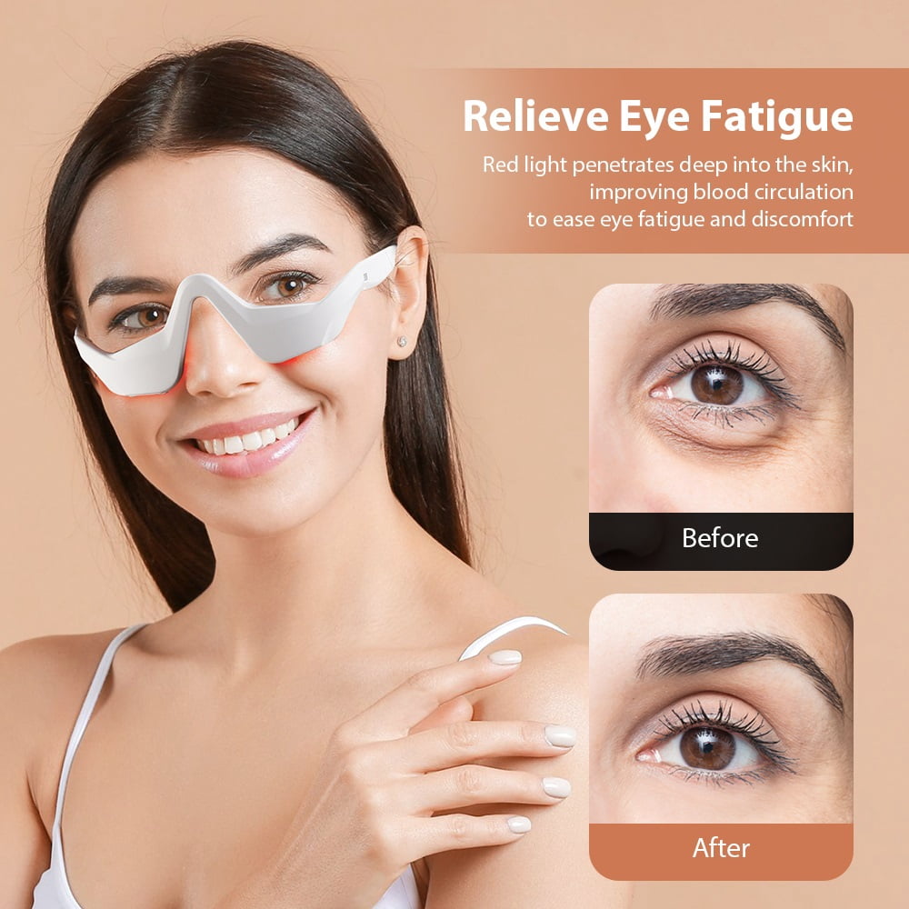 Red Light Therapy Eye Massager, Microcurrent Facial Device to Improve the Appearance of Dark Circles, Puffiness & Wrinkles, Eye Strain Comfort Glasses with EMS and LED Technology - Image 2