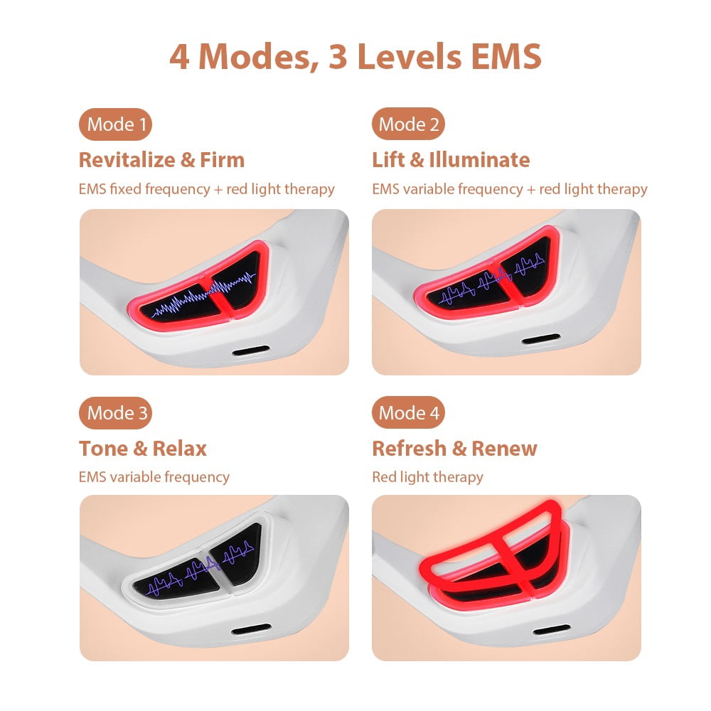 Red Light Therapy Eye Massager, Microcurrent Facial Device to Improve the Appearance of Dark Circles, Puffiness & Wrinkles, Eye Strain Comfort Glasses with EMS and LED Technology - Image 3