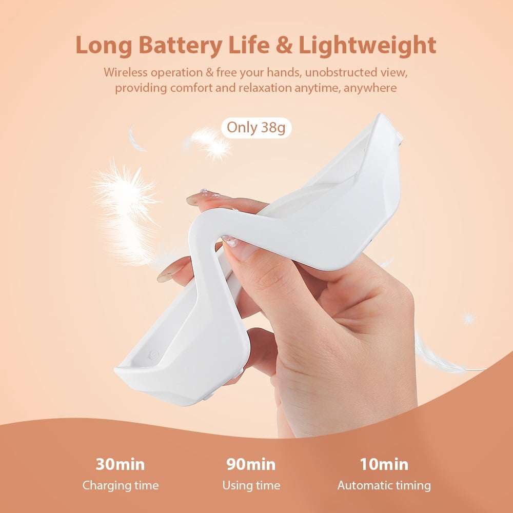 Red Light Therapy Eye Massager, Microcurrent Facial Device to Improve the Appearance of Dark Circles, Puffiness & Wrinkles, Eye Strain Comfort Glasses with EMS and LED Technology - Image 4