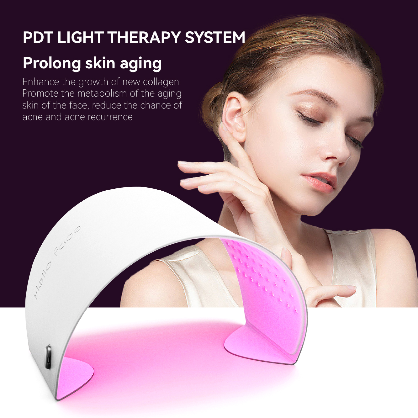 Red Light Therapy for Face and Neck, Flexible LED Light Therapy Panel with 720 LEDs, 4 Light Modes Red 630nm, 850nm Near Infrared, Blue & Amber, Facial Skin Care Device for Face, Neck, Chest & Body - Image 5