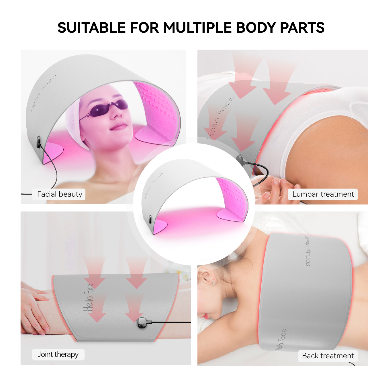 Red Light Therapy for Face and Neck, Flexible LED Light Therapy Panel with 720 LEDs, 4 Light Modes Red 630nm, 850nm Near Infrared, Blue & Amber, Facial Skin Care Device for Face, Neck, Chest & Body - Image 8