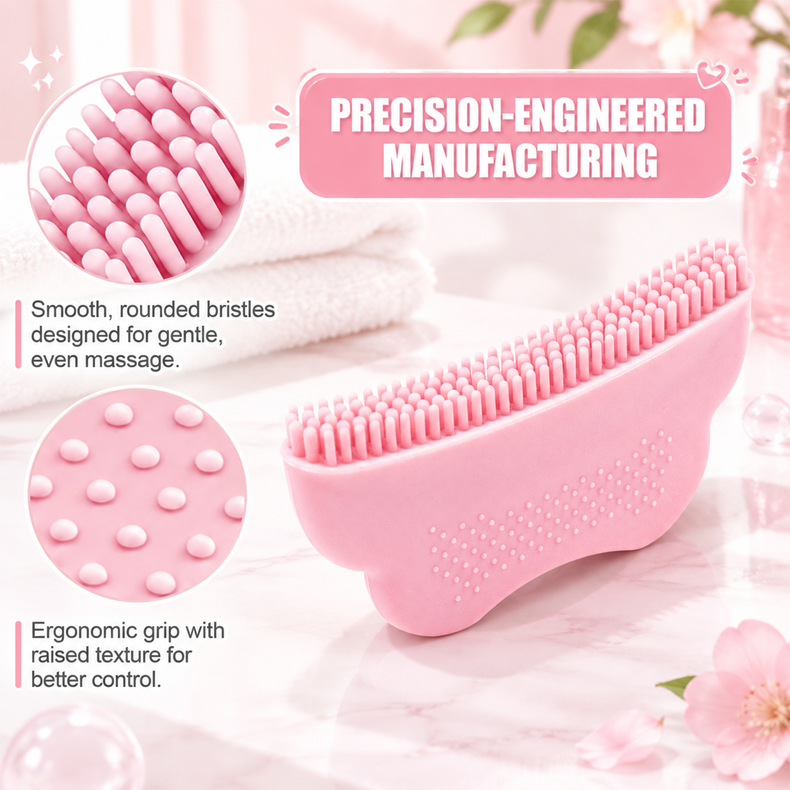 Pinkiou Lymphatic Contour Face Brush & Large Stainless Steel Gua Sha Tool Set, Gentle Facial Drainage Massager for Face and Neck, Jawline Sculpting, Anti-Puffiness for Women - Image 7