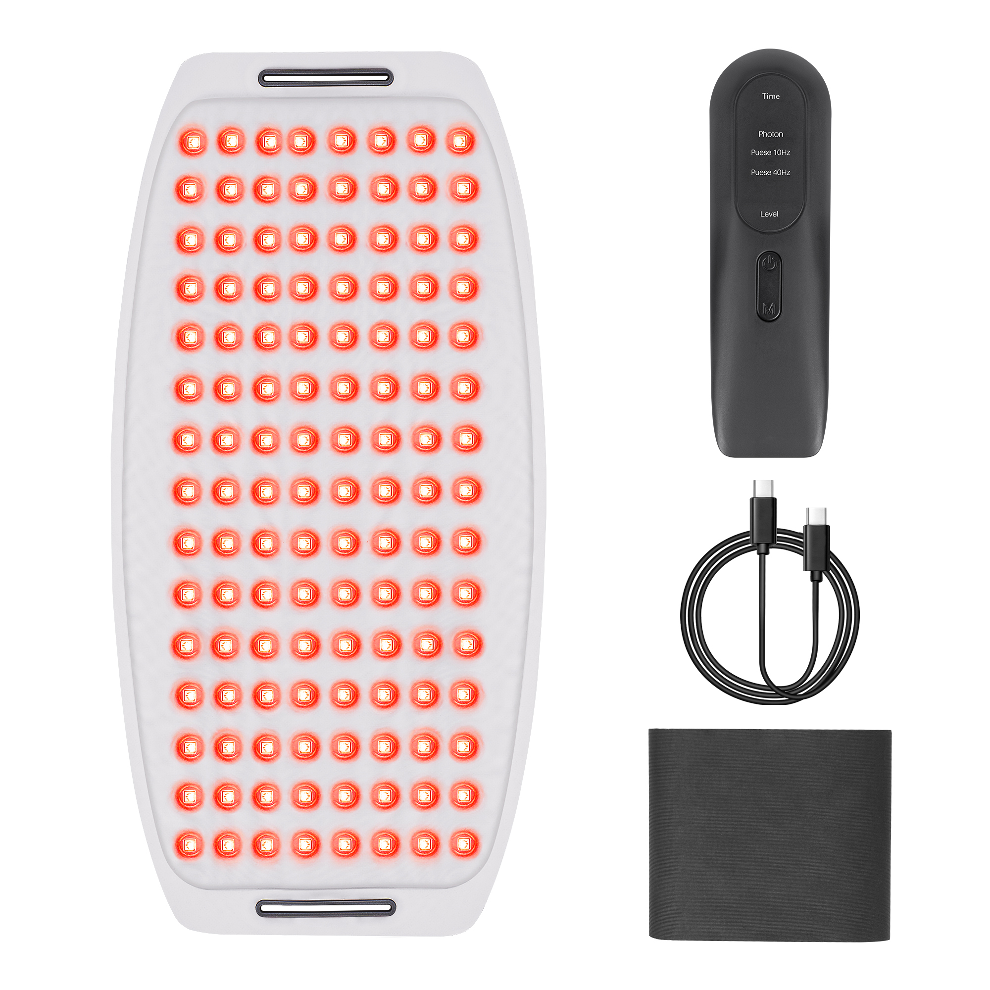 Red Light Therapy Mat 16.9" x 8.3", 630nm Red & 850nm Near Infrared Light Therapy Pad, 360 LEDs, 15W Flexible Wearable Light Therapy Wrap with 3 Brightness Levels - Image 3