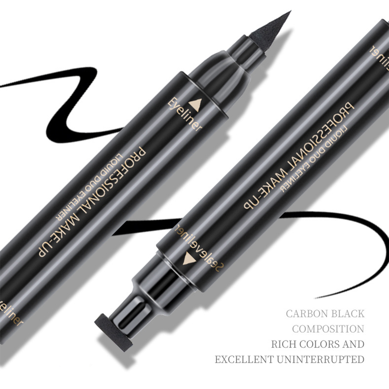 Pinkiou Eyeliner Stamp 2 Pens Winged liquid eyeliner, Eyeliner Stamp Wingliner Perfect Easy Cat Eye Stamp Wing Eyeliner Stamp Tool, Liquid Eye Liner, Waterproof & Smudgeproof - Image 8